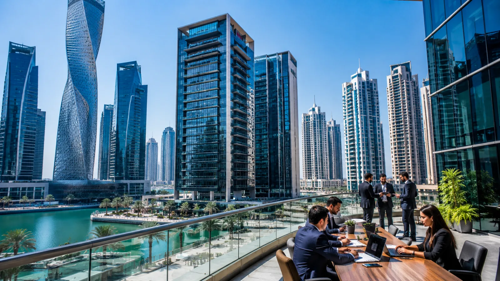 Dubai DMCC skyline business tower entrepreneurs