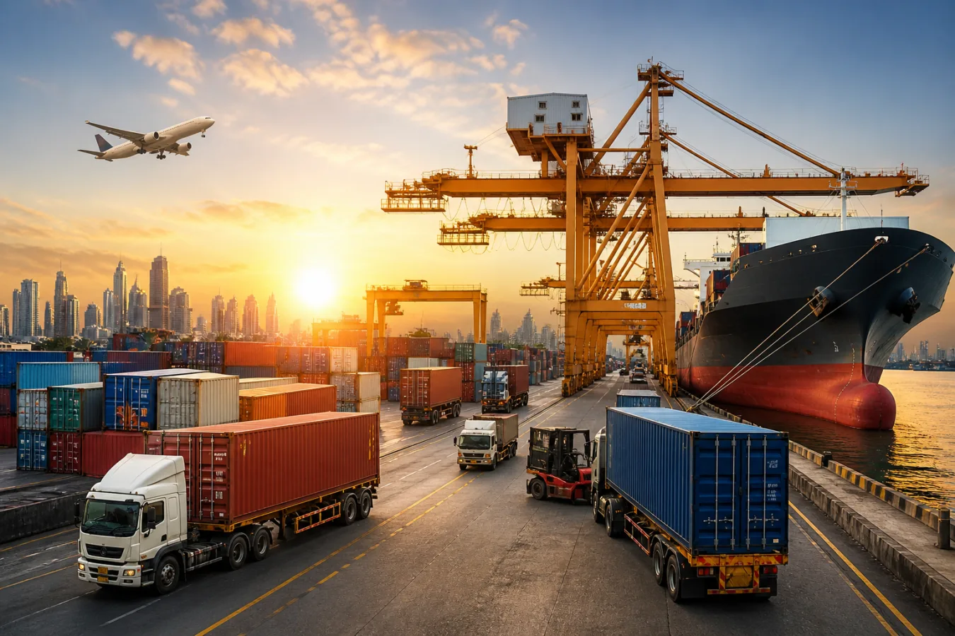 Dubai logistics shipping cargo port UAE